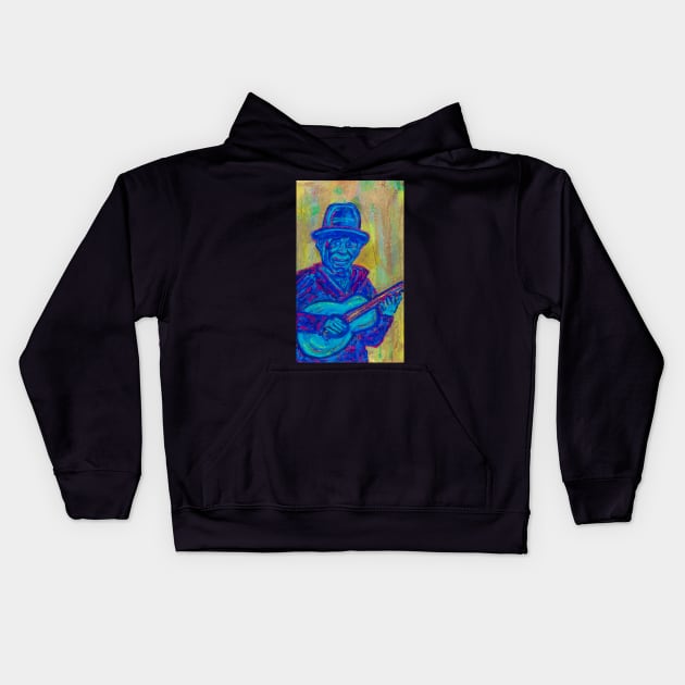 Mississippi John Hurt Kids Hoodie by ElSantosWorld